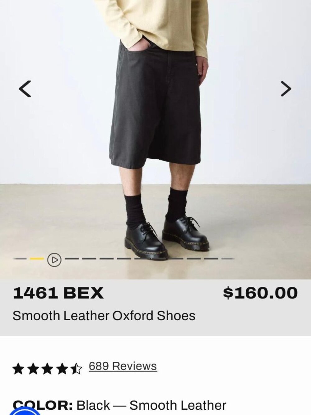 Dr. Martens Smooth Leather Oxfords Black Size 41